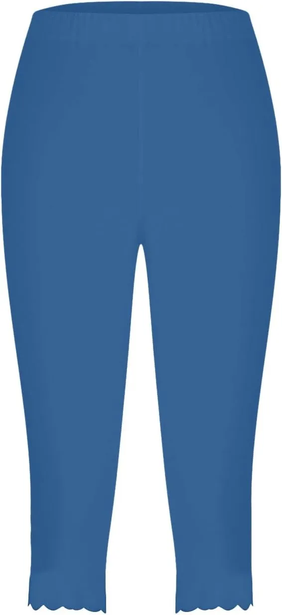 Akklian High Waisted Capri Yoga Pants for Women Soft Slim Fitting Gym Pants with Pockets for Running Cycling Workout Leggings