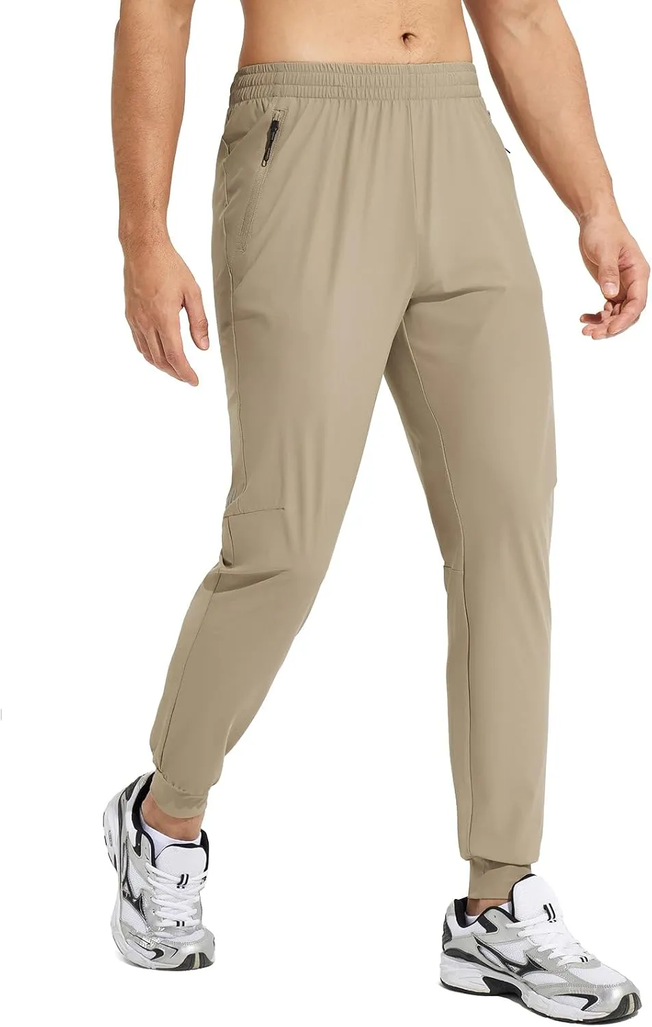 baleaf Men's Joggers Pants Athletic Workout Track Running Gym Lightweight Quick Dry Tapered Jogger Zipper Pockets