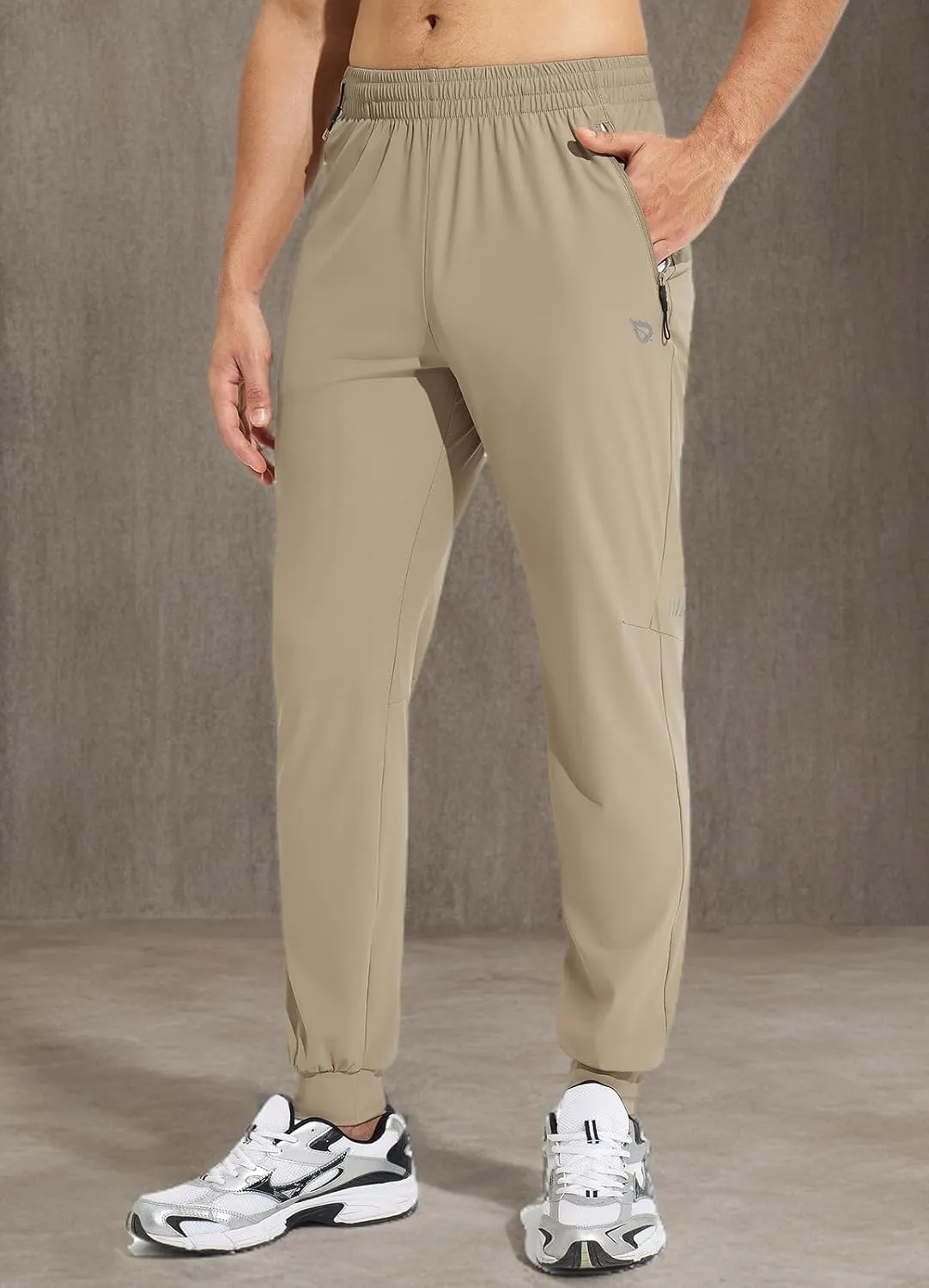 baleaf Men's Joggers Pants Athletic Workout Track Running Gym Lightweight Quick Dry Tapered Jogger Zipper Pockets