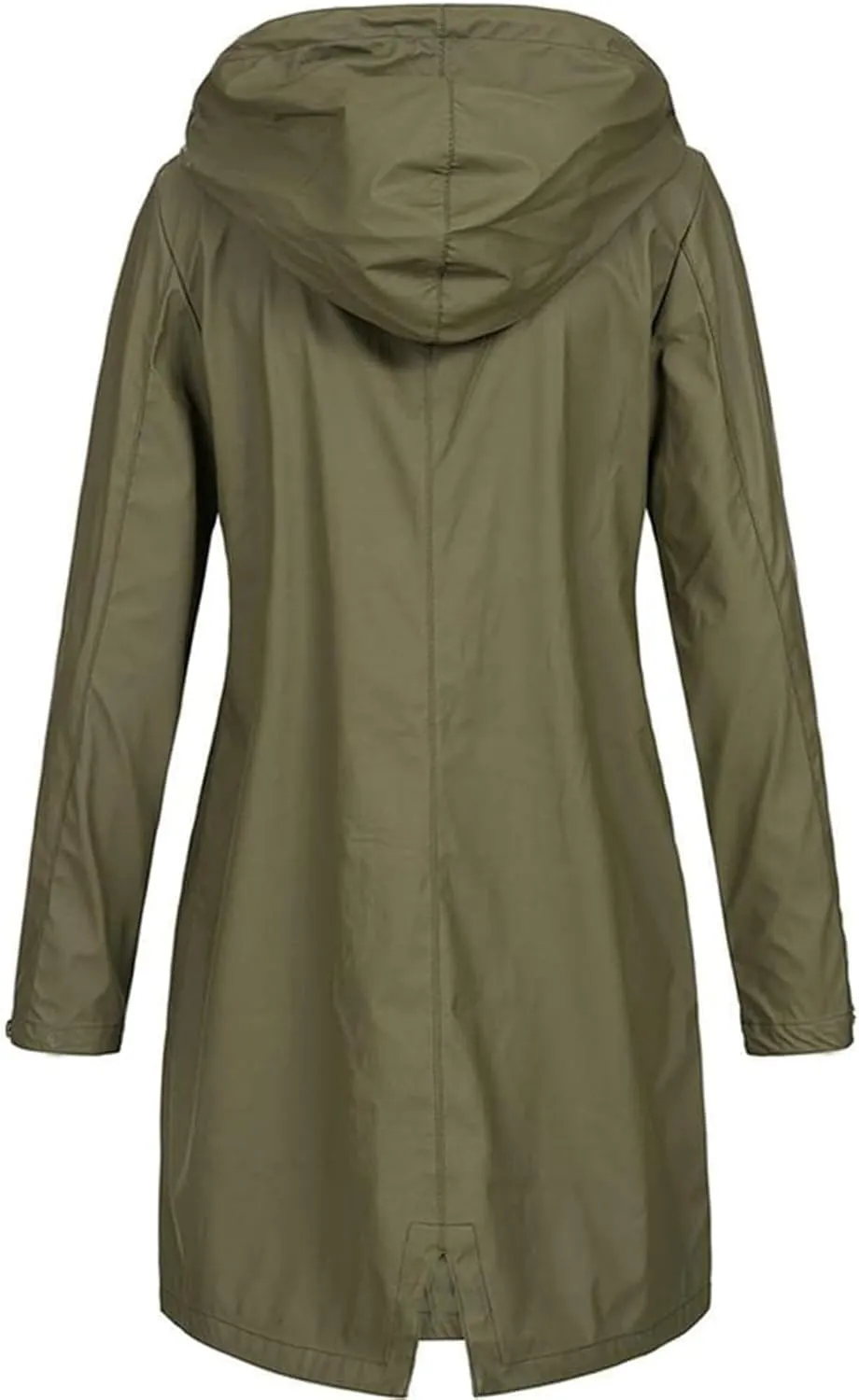 Canbebig Raincoat Women Lightweight Waterproof Coats Long Hooded Trench Coats Packable Rain Coats with Pockets Travel Jackets