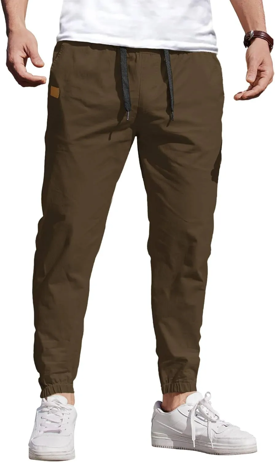 COOFANDY Mens Casual Joggers Pants Elastic Drawstring Chino Cargo Pants Hiking Outdoor Track Sweatpants