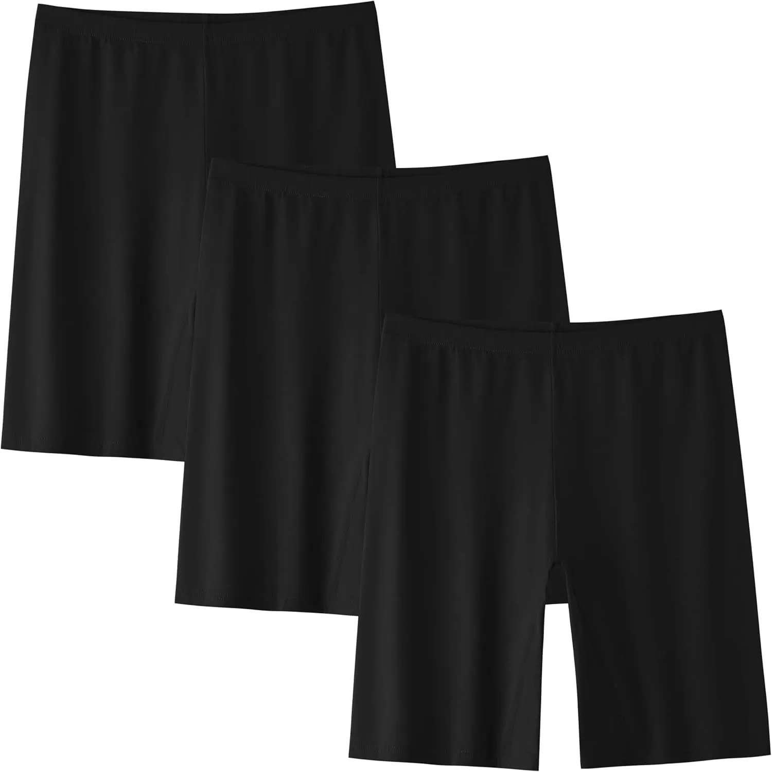 INNERSY Teen Girls Dance Bike Shorts Cotton Under Dress Shorts for Size 8-16 Pack of 3