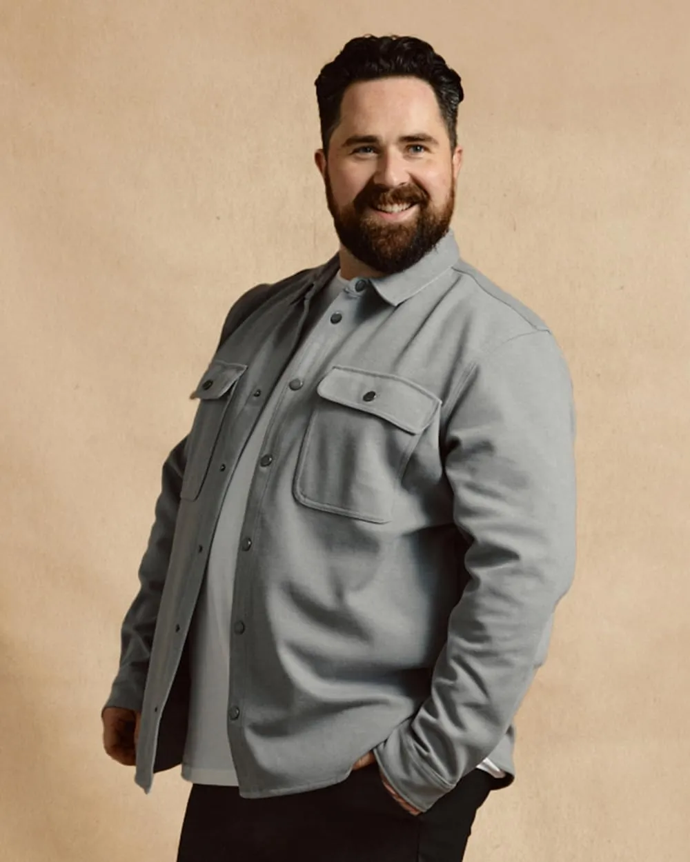 INTO THE AM Men's Sierra Shirt Jacket S - 4XL Twill Casual Fall Fashion Long Sleeve Button Up