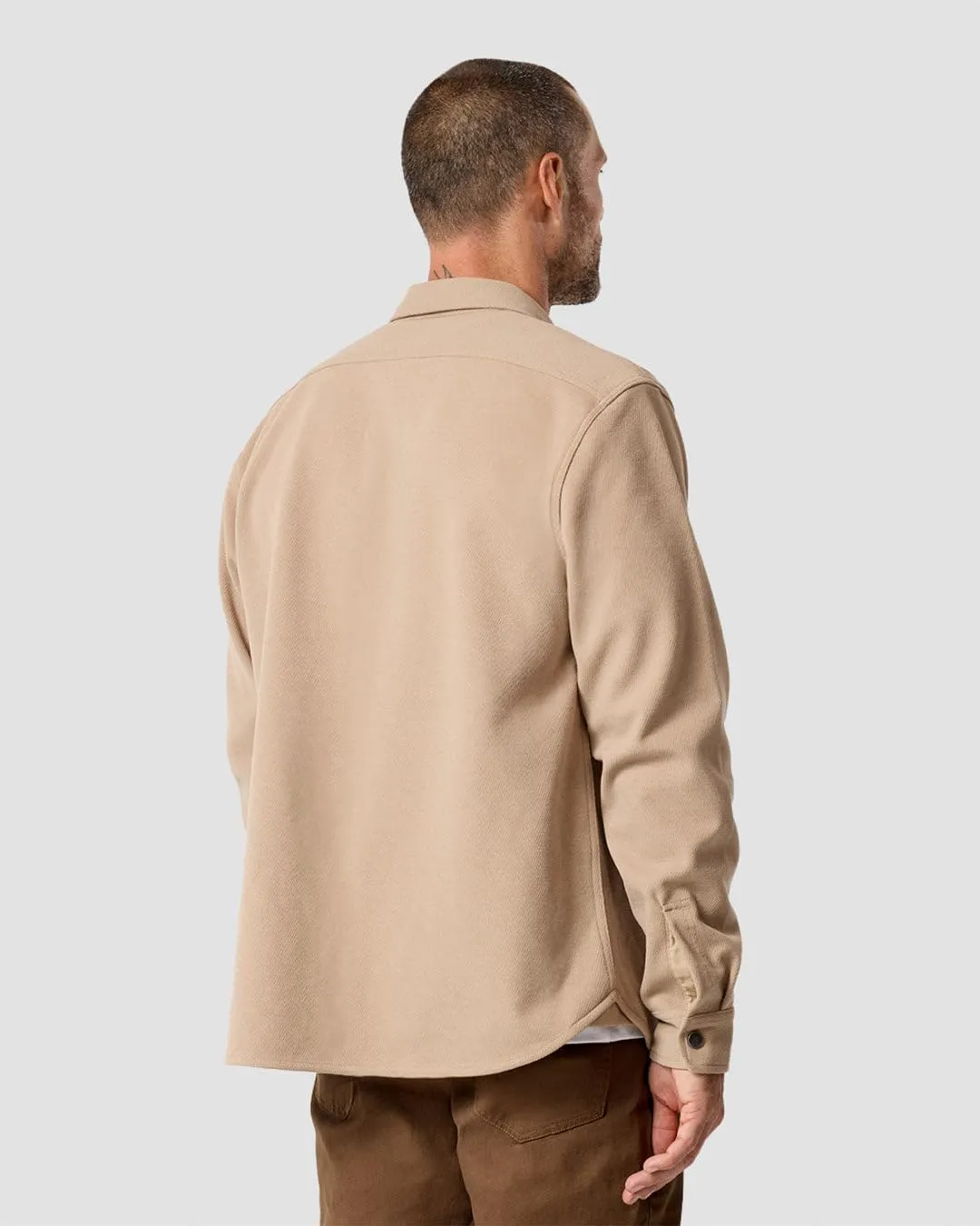 INTO THE AM Men's Sierra Shirt Jacket S - 4XL Twill Casual Fall Fashion Long Sleeve Button Up