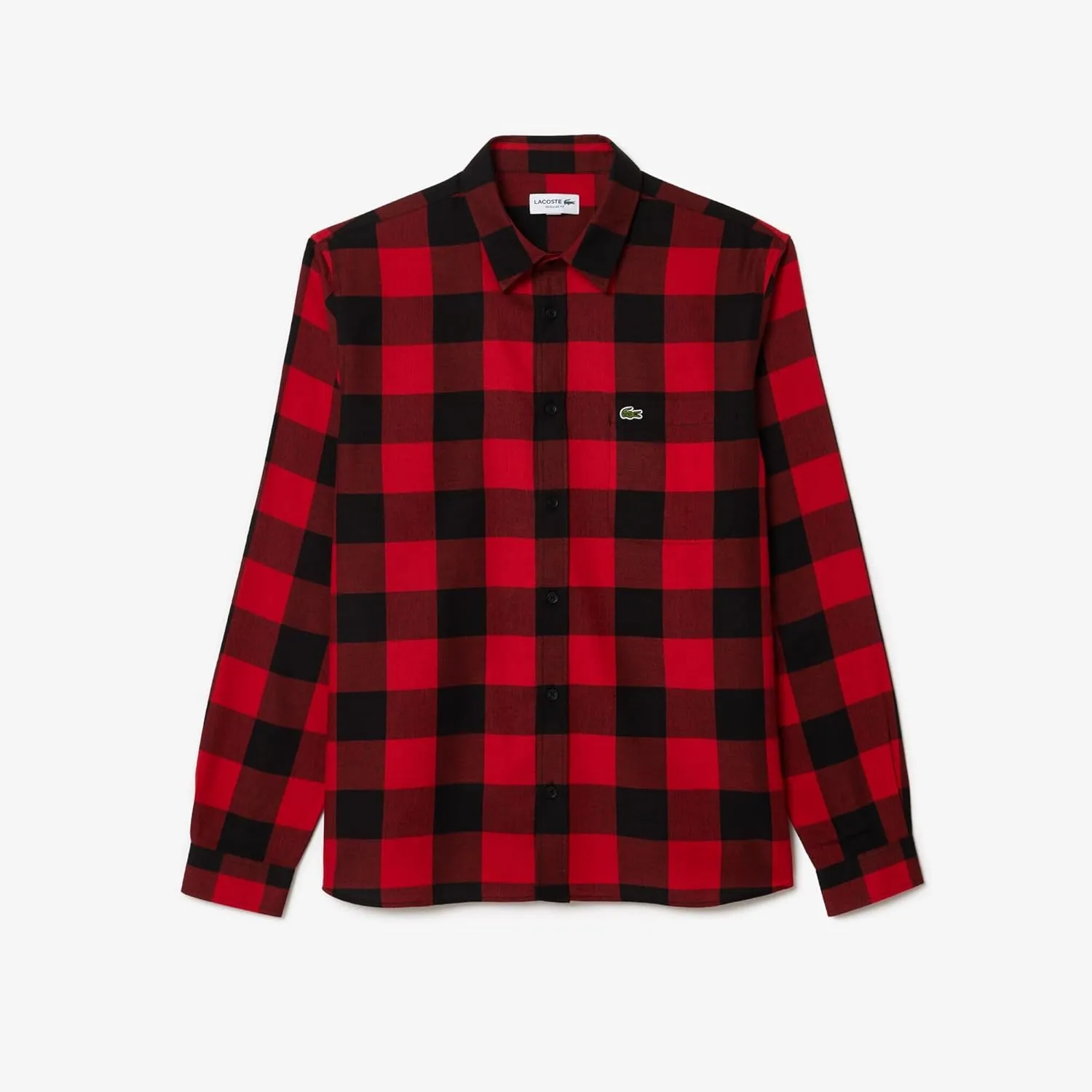 Lacoste Men's Cotton Twill Plaid Overshirt
