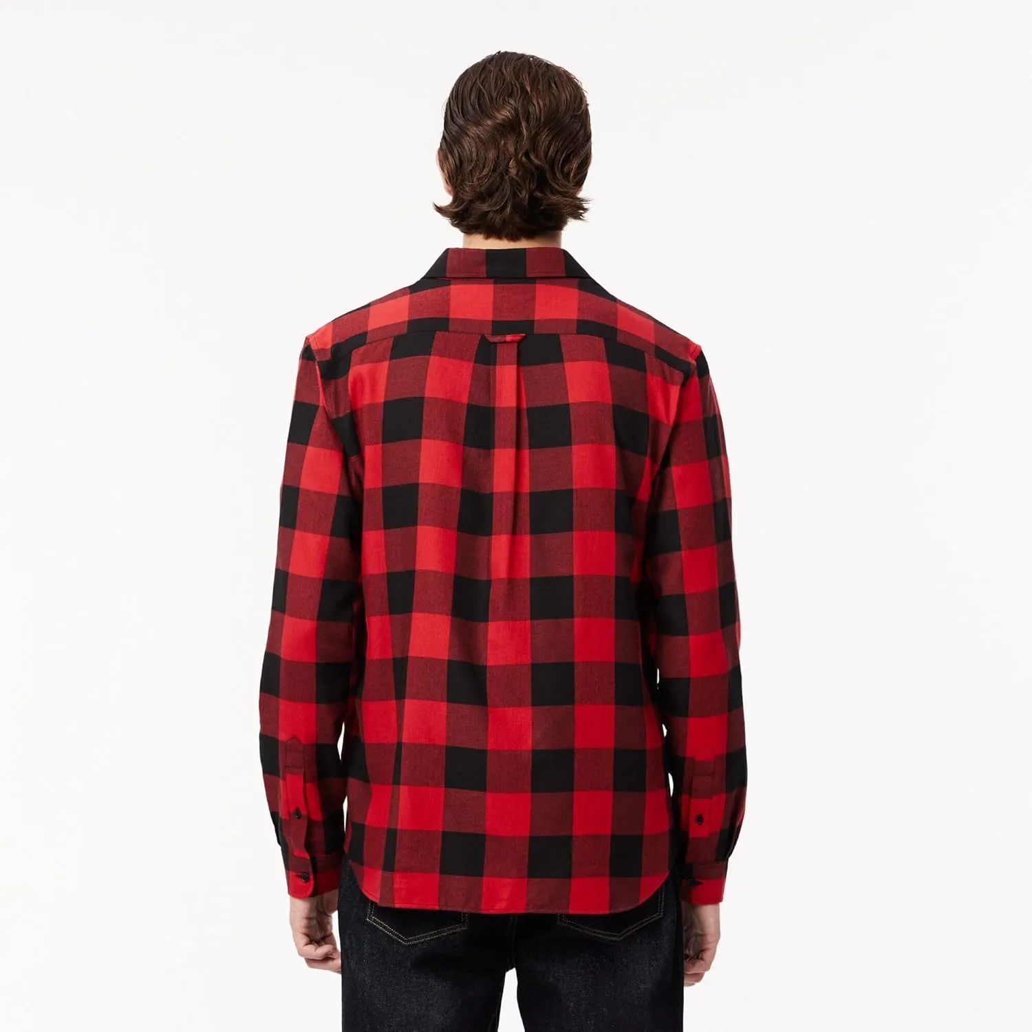 Lacoste Men's Cotton Twill Plaid Overshirt