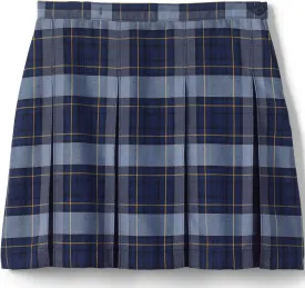 Lands' End School Uniform Girls Plaid Box Pleat Skirt Top of The Knee