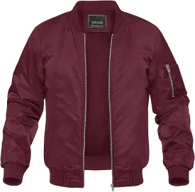 MAGNIVIT Men's Lightweight Bomber Jacket Windbreaker Casual Fall Spring Outdoor Coat