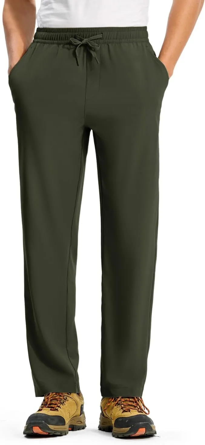 Rdruko Men's Sweatpants Lightweight Quick Dry Workout Joggers Running Gym Athletic Track Pants with Pockets