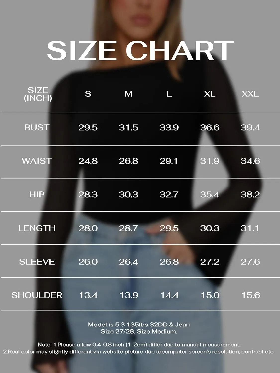 REORIA Women's Trendy Sexy Boat Neck Bell Sleeve Sheer Mesh Going Out Bodysuit Tops