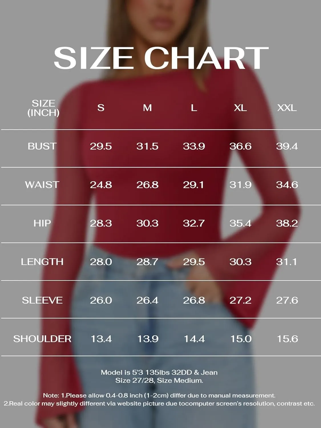 REORIA Women's Trendy Sexy Boat Neck Bell Sleeve Sheer Mesh Going Out Bodysuit Tops