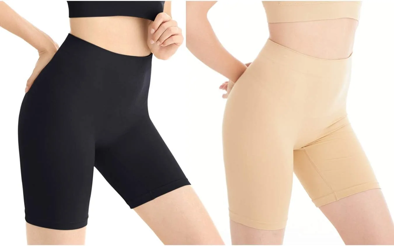 Seamless Slip Shorts Women's Smooth Slip Panties for Under Dresses Shapewear Shorts
