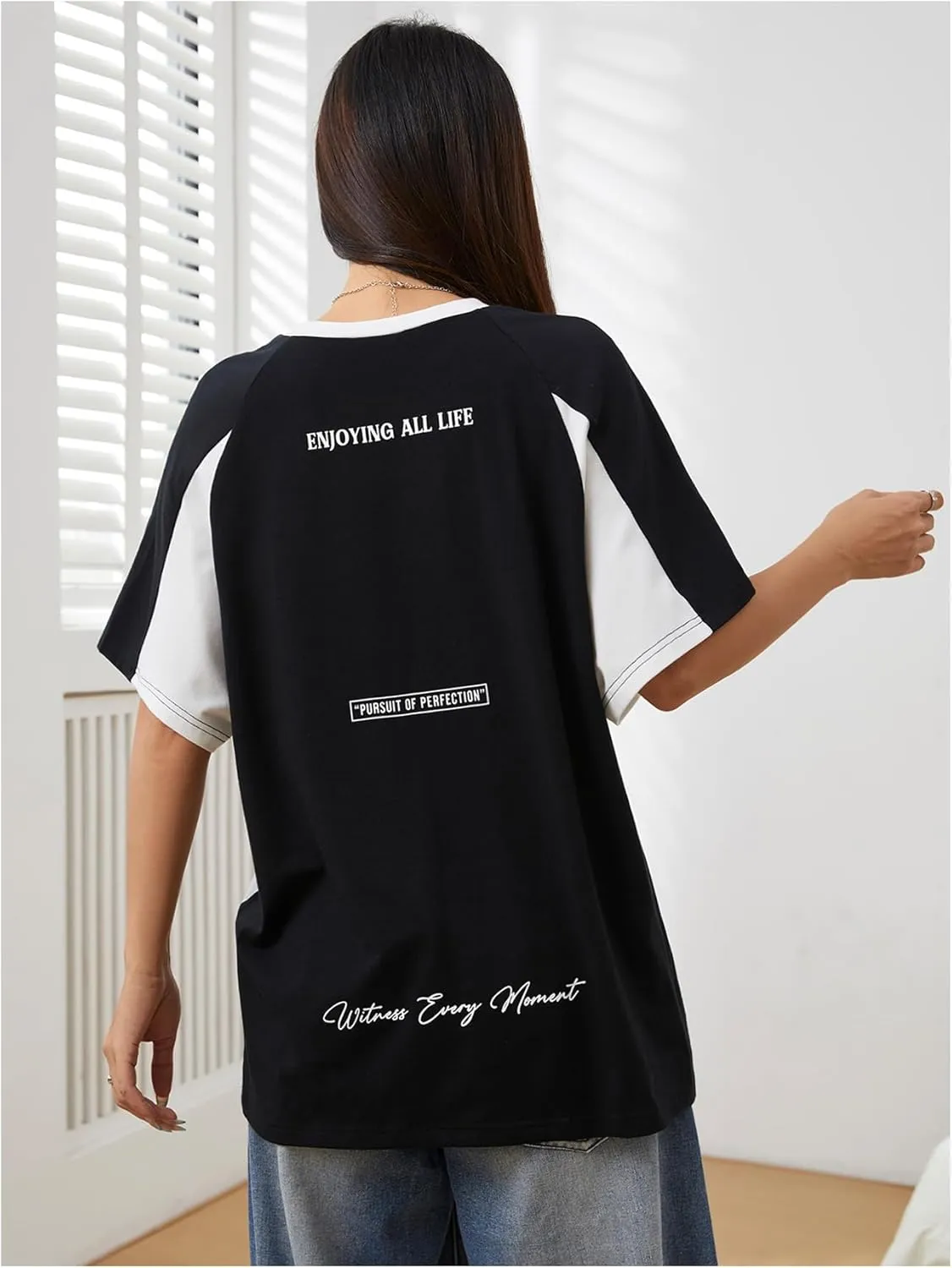 SOLY HUX Women's Graphic Tees Y2k Oversized T Shirt Jersey Streetwear Shirts Vintage Summer Tops