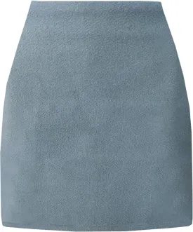 Women's High Waist Wool Fall Winter Mini Pencil Bodycon Skirt