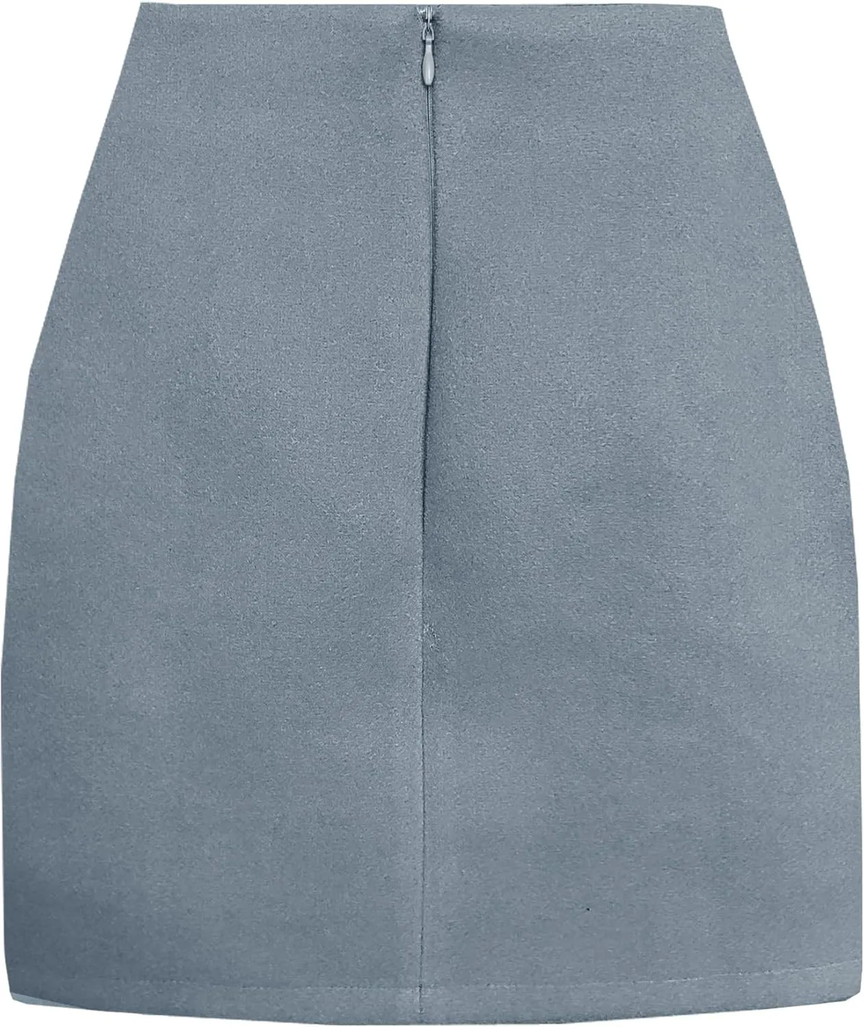 Women's High Waist Wool Fall Winter Mini Pencil Bodycon Skirt