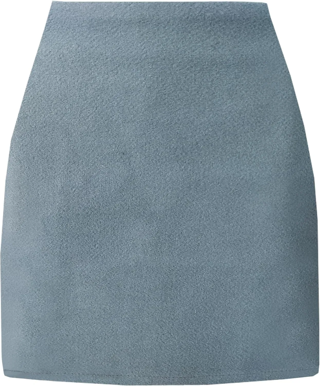 Women's High Waist Wool Fall Winter Mini Pencil Bodycon Skirt