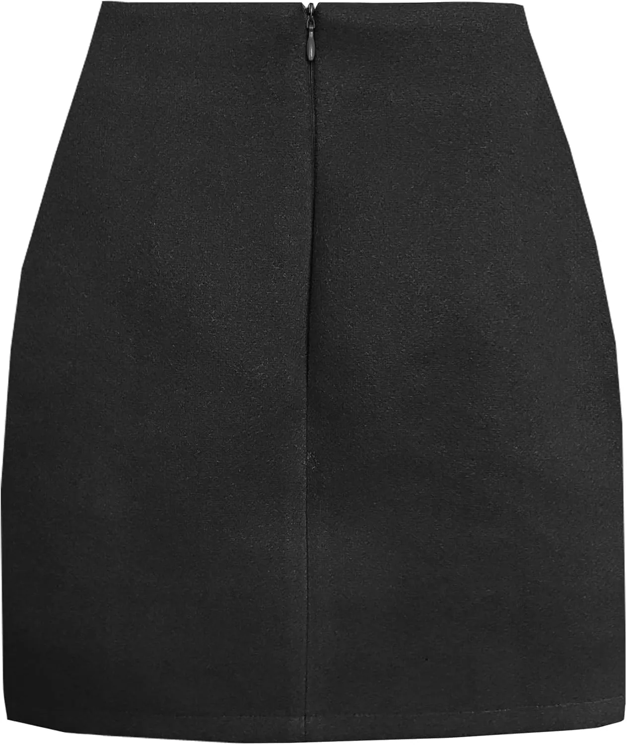 Women's High Waist Wool Fall Winter Mini Pencil Bodycon Skirt