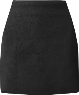 Women's High Waist Wool Fall Winter Mini Pencil Bodycon Skirt